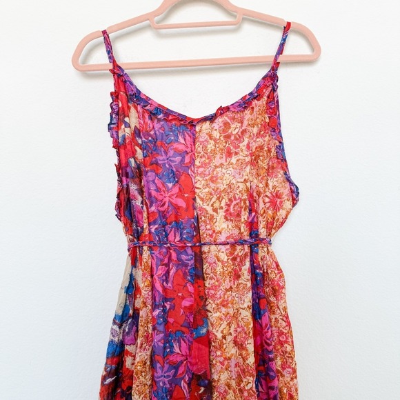 Free People Moondive Maxi Dress Size S Moondive Patchwork Boho Coastal Cowgirl - Picture 3 of 7